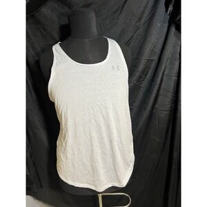 NWT XL Under Armour Women's Heat Gear Racer Tank‎ , Light Gray (2238)